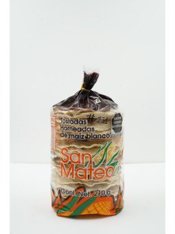 Tostadas horneadas de maíz blanco