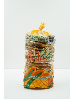 Tostadas fritas de maíz blanco