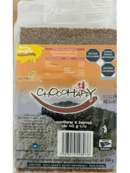 Barra de amaranto con chocolate de la marca chocohappy